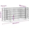 vidaXL Lit sur&eacute;lev&eacute; &agrave; gabion Fer galvanis&eacute; 120x50x50 cm