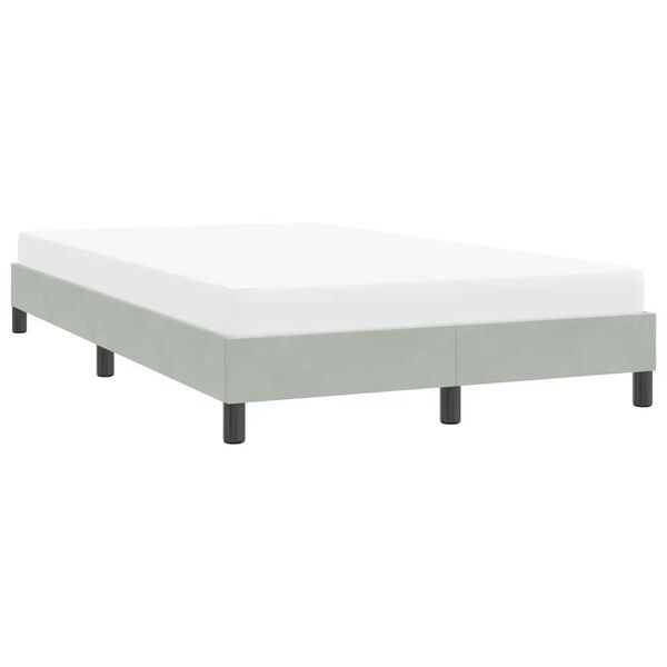 vidaXL Cadre de lit sans matelas gris clair 120x210 cm velours