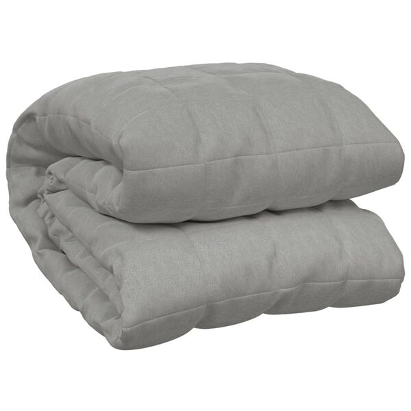 vidaXL Couverture lest&eacute;e Gris 138x200 cm 6 kg Tissu