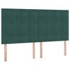 vidaXL Lit avec des lumi&egrave;res &agrave; LED Vert fonc&eacute; 180 x 200 cm Velours