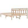 vidaXL Cadre de lit Marron 135 x 190 cm Pin massif
