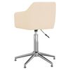 vidaXL Chaises pivotantes &agrave; manger lot de 4 Cr&egrave;me Tissu