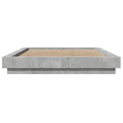 vidaXL Cadre de lit sans matelas gris béton 140x190 cm