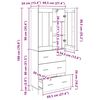 vidaXL Haut Armoire 2 pcs Ch&ecirc;ne artisanal Bois d'ing&eacute;nierie