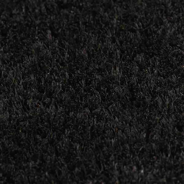 vidaXL Tapis de porte noir 100x200 cm fibre de coco touffet&eacute;