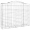 vidaXL Panier de gabions arqu&eacute; 200x50x160/180 cm Fer galvanis&eacute;
