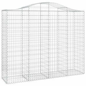 vidaXL Panier de gabions arqu&eacute; 200x50x160/180 cm Fer galvanis&eacute;