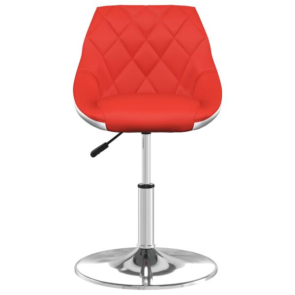 vidaXL Chaise de salle &agrave; manger Rouge et blanc Similicuir