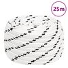 vidaXL Corde de bateau tress&eacute; Blanc 18 mmx25 m Polyester