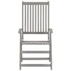 vidaXL Chaises inclinables de jardin lot de 2 et coussins Bois acacia