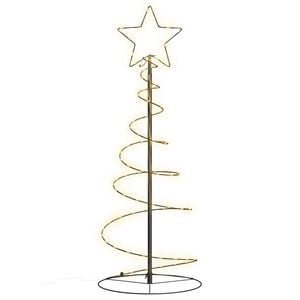 vidaXL Sapin de No&euml;l &agrave; LED 80 LED blanc chaud 120 cm