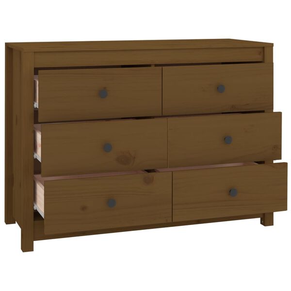vidaXL Armoire lat&eacute;rale Marron Miel 100x40x72 cm Bois de pin massif