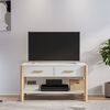 vidaXL Meuble TV Blanc 82x38x45 cm Bois d'ing&eacute;nierie