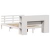 vidaXL Lit biblioth&egrave;que sans matelas blanc 150x200 cm bois pin massif