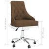 vidaXL Chaises pivotantes &agrave; manger lot de 4 marron tissu