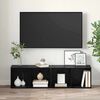 vidaXL Ensemble meuble TV 2 pcs Ch&ecirc;ne noir 37 x 35 x 72 cm
