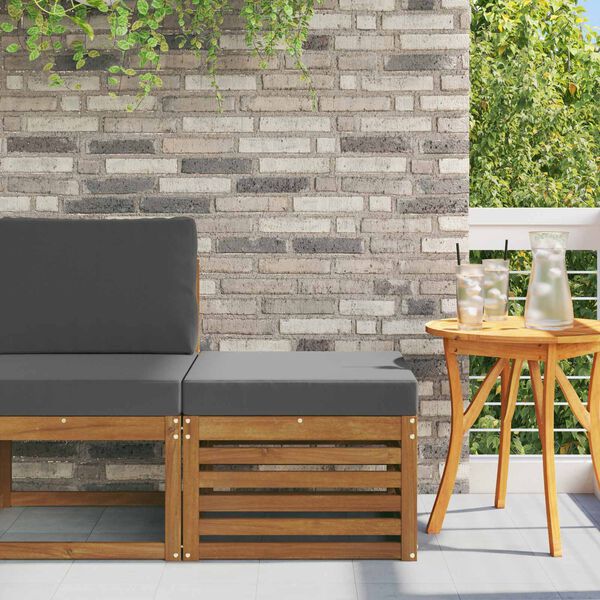 vidaXL Pouf d'Ext&eacute;rieur Bois d'Acacia Massif Naturel