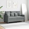 vidaXL Canap&eacute; &agrave; 2 places Gris clair 120 cm Tissu
