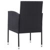 vidaXL Ensemble &agrave; manger d'ext&eacute;rieur 5 pcs R&eacute;sine tress&eacute;e Noir