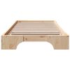 vidaXL Cadre de lit Naturel 90 x 190 cm Pin massif