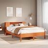 vidaXL Lit biblioth&egrave;que sans matelas cire marron 135x190 cm pin massif