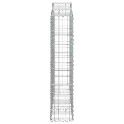 vidaXL Paniers à gabions arqués 4 pcs 200x30x140/160 cm Fer galvanisé