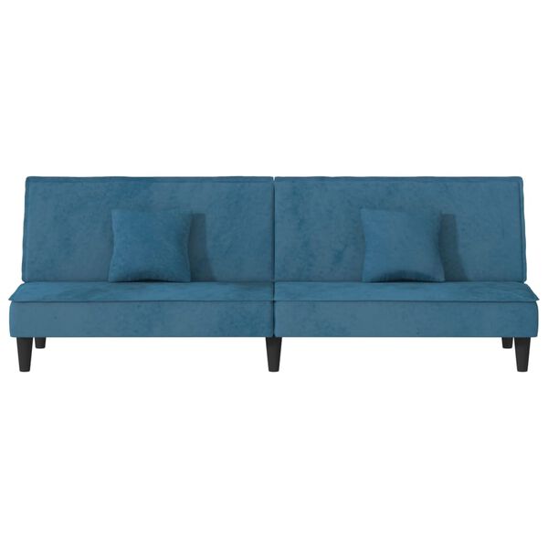 vidaXL Canap&eacute;-lit bleu velours