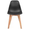 vidaXL Chaises &agrave; manger lot de 6 Noir Plastique