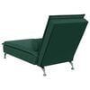 vidaXL Chaise longue de massage avec traversin vert fonc&eacute; velours
