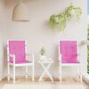 vidaXL Coussins de chaise &agrave; dossier bas lot de 2 rose tissu