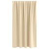 vidaXL Rideaux occultants avec anneaux 2 pcs Cr&egrave;me 140 x 140 cm