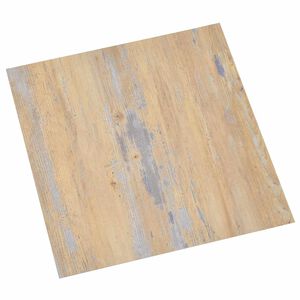 vidaXL Planches de sol Marron et gris 5,11 m&sup2; 55 pi&egrave;ces PVC