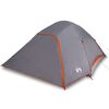 vidaXL Tente familiale &agrave; d&ocirc;me 6 personnes gris imperm&eacute;able