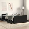 vidaXL Cadre de lit Ch&ecirc;ne noir 203 x 103 x 50 cm Bois d'ing&eacute;nierie