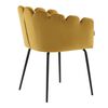 Venture Home Chaise &agrave; d&icirc;ner Limhamn Velours Noir et jaune