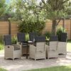 vidaXL Ensemble de salle &agrave; manger pour jardin 7 pcs Gris clair