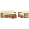 vidaXL Ensemble de canap&eacute;s d'ext&eacute;rieur 6 pc Naturel et Cr&egrave;me