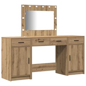 vidaXL Table de Toilette 3 pc Marron 78,5 x 41 x 135 cm