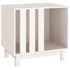 vidaXL Niche pour chien Blanc 60x45x57 cm Bois de pin massif
