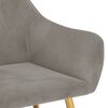 vidaXL Chaises &agrave; manger lot de 6 gris clair velours