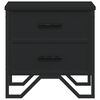 vidaXL Tables de chevet 2 pcs noir 40x41x40 cm bois d'ing&eacute;nierie