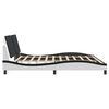 vidaXL Cadre de lit sans matelas Zadar blanc et noir 200x200 cm similicuir