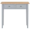vidaXL Table de console et coiffeuse Gris 79x30x74 cm Bois