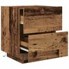 vidaXL Cabinet de chevet avec tiroir 2 pcs Bois ancien 45 x 40 x 55 cm