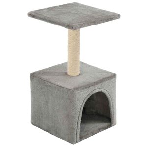 vidaXL Arbre &agrave; chat avec griffoirs en sisal 55 cm Gris