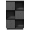 vidaXL Buffet haut Gris 74x35x117 cm Bois massif de pin
