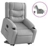 vidaXL Fauteuil inclinable &eacute;lectrique gris clair tissu