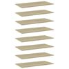 vidaXL Panneau de biblioth&egrave;que 8pcs Ch&ecirc;ne sonoma 80x40x1,5cm Agglom&eacute;r&eacute;
