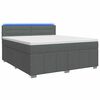 vidaXL Lit boxspring avec matelas Gris fonc&eacute; 160 x 200 cm Tissu
