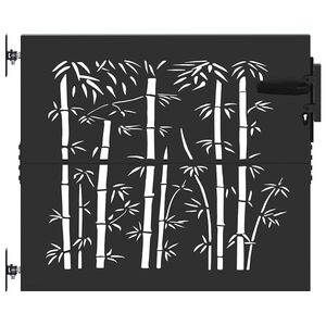vidaXL Porte de Jardin Noir 85 x 100 cm Acier peint par poudre